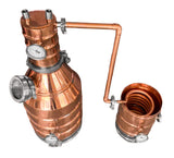 Highlander Series 10 Gallon Copper and Stainless Steel Still with Copper Coil Condenser