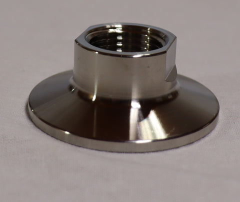 1.5" Tri Clamp to 1/2" Female NPT Adapter, 304 Stainless Steel NPT Adapter