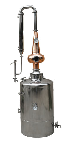 53 Gallon Still with Copper Scotch Style Whiskey Helmet