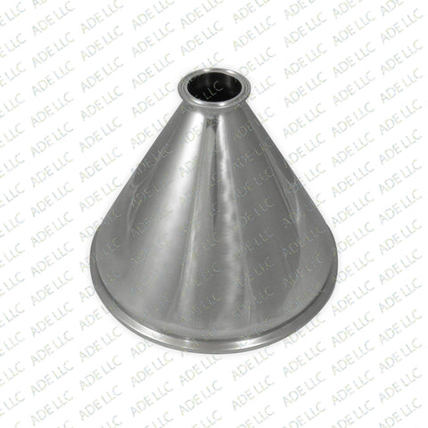 10" x 2" Tri Clamp, Tri Clover, Sanitary, Concentric Reducer, 304 Stainless Steel