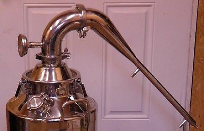 3" Stainless Pot Still Column With Built in Condenser, Whiskey, Moonshine Head
