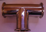 3" Tri Clamp Tee, Stainless Steel 304 Sanitary Fitting