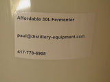 Plastic Fermenter with Lid, 30L Liters 8 Gallons Home Brewing & Distilling