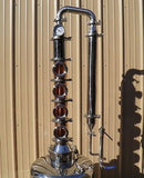 26 Gal. Moonshine, E-85 Ethanol Still, 4 Bubble Plate Copper & Stainless