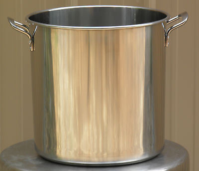 Stainless Steel Brew Kettle Stock Pot with Lid 20 qt for Brewing and Distilling