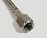 6' by 1/4" SAE FJIC PTFE SS304 Wrapped Hose for Closed Loop Extractors