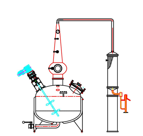 800 Gallon Jacketed, Steam Heated, Pro Series Pot Still