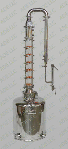 26 Gallon Moonshine Still with 4" Borosilicate Sight Glass 6 Plate Column