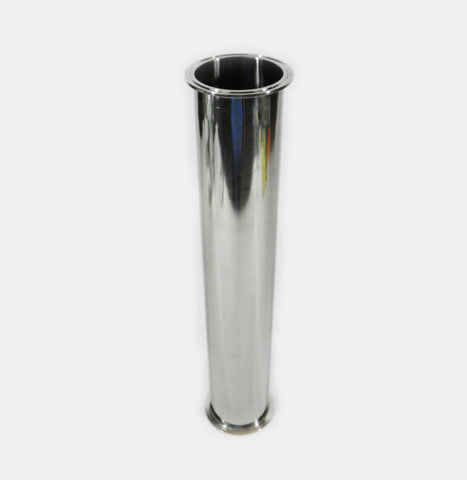 3" x 18" Sanitary, 304 Stainless Steel, Tri Clamp Spool, BHO Extractor Column