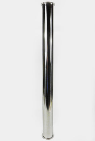 3" x 36" Sanitary, 304 Stainless Steel, Tri Clamp Spool, BHO Extractor Column