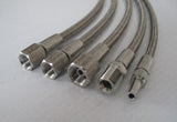 3' by 1/4" SAE FJIC PTFE Lined Braided SS304 Hose for Closed Loop Oil Extractors