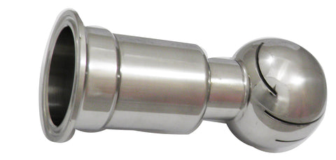 Rotating CIP Spray Ball with a 1.5" Tri Clamp End and 2" Ball